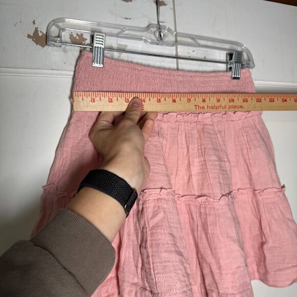 GAP Teen Tiered Skirt Rose Petal Pink Size 10 NWT Ruffle Flowy Summer Spring - Picture 5 of 9